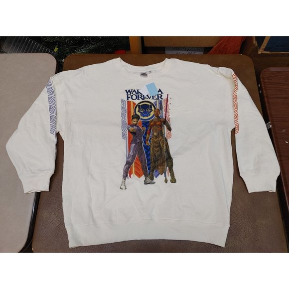 Women's Oversized Wakanda Forever Black Panther Sweat Shirt Sweatshirt X-Large - Picture 3 of 7